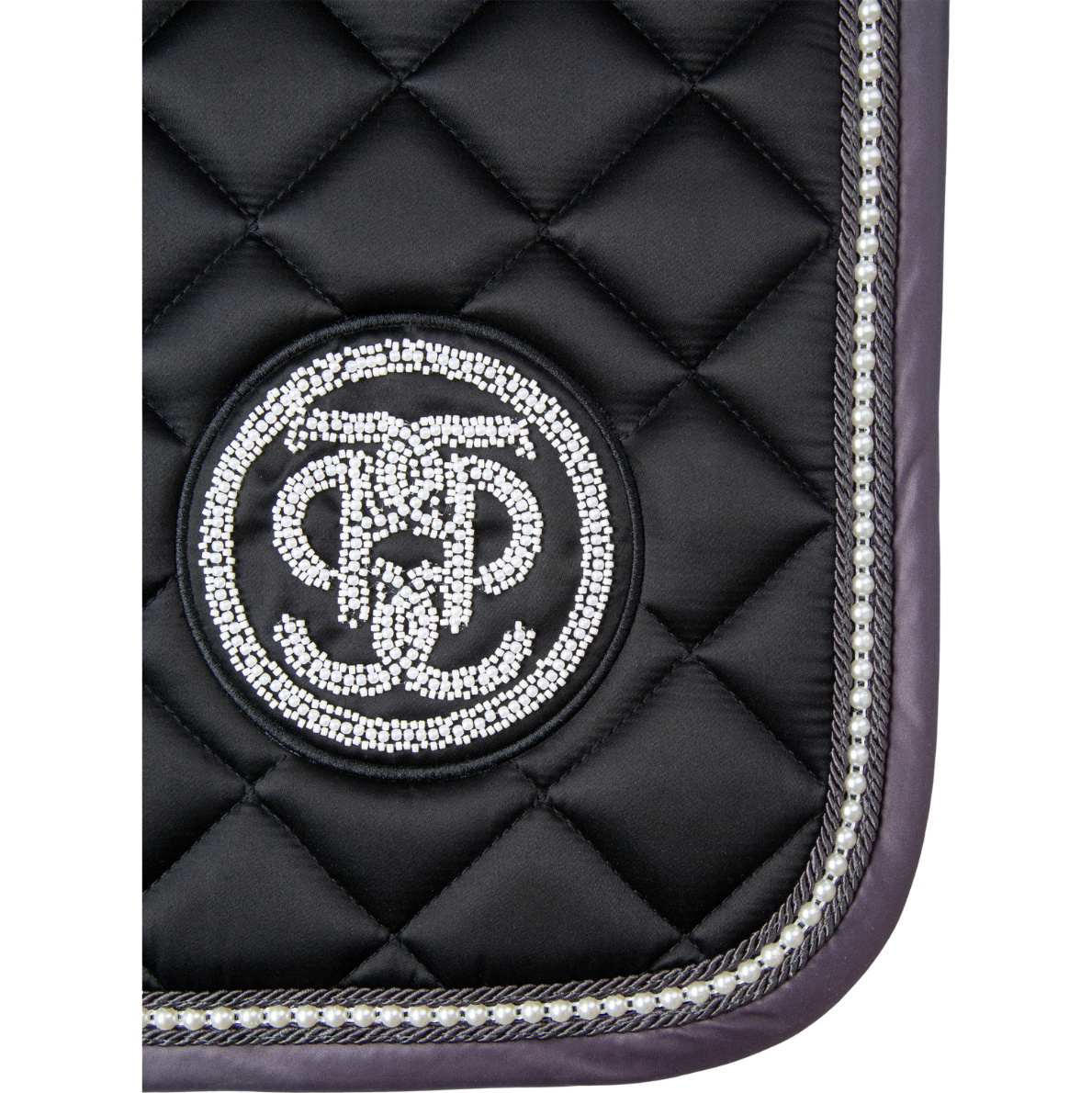 2025 PS Of Sweden Perle Monogramme Dressage Tapis De Selle 1110-155-990 - Black
